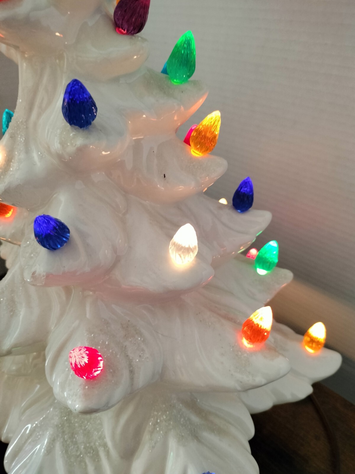 Vintage White Ceramic Christmas Tree 16" eBay