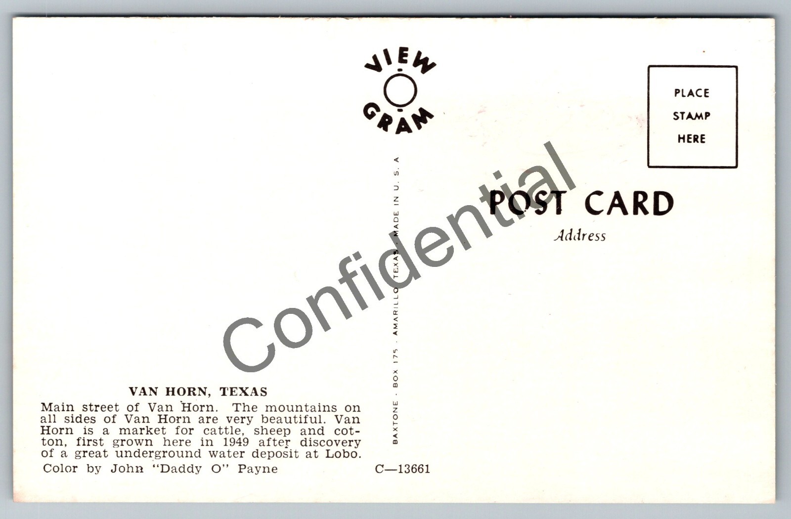 Van Horn Texas Main Street Texaco Gas Station & Cars Chrome Postcard