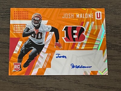 2017 Unparalleled Class of 2017 Orange Josh Malone Auto RC #222 Bengals /49