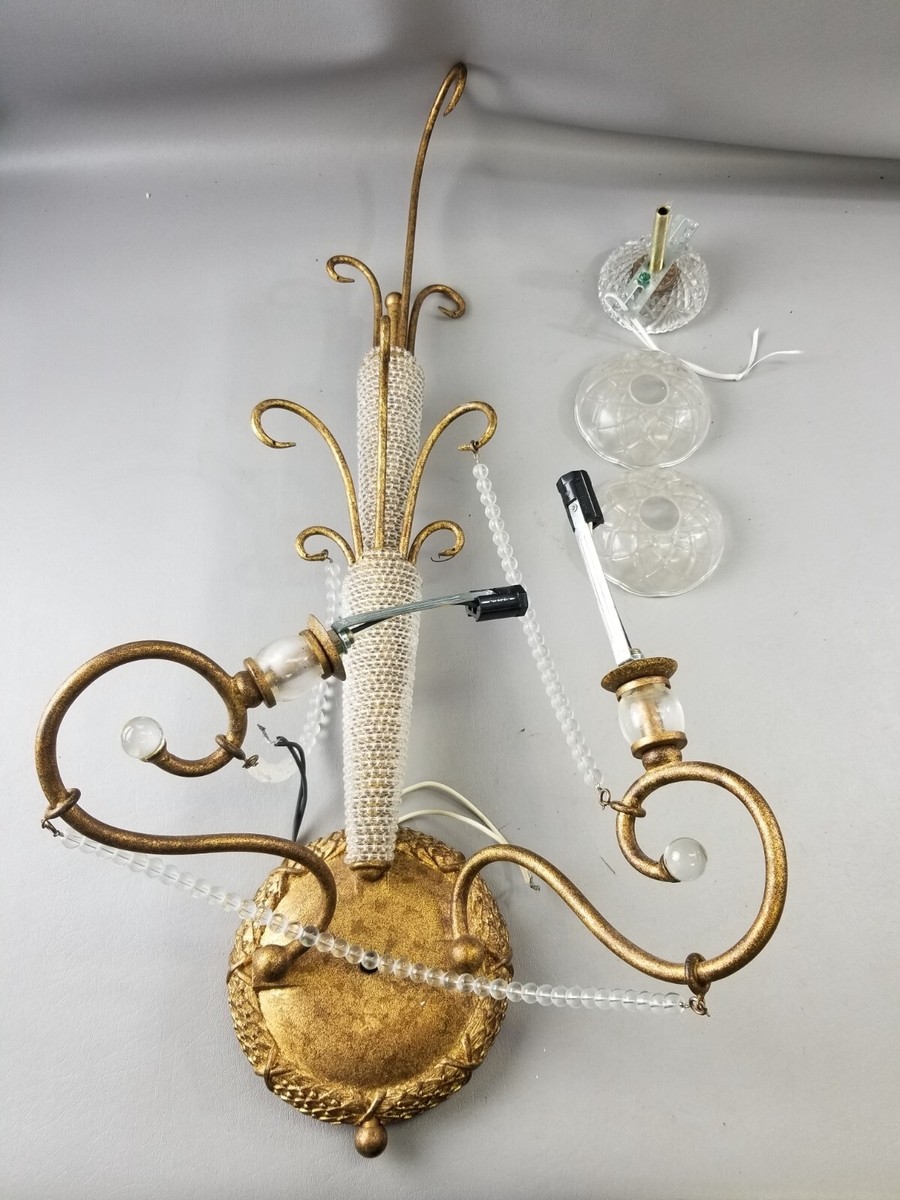 Vintage Wall Mount Interior Electric Light Fixture Scance