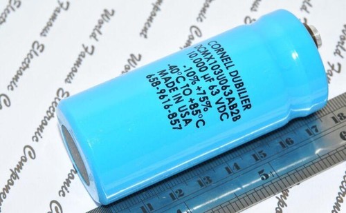 1pcs - CDE 10000uF 63V Screw Terminal Electrolytic Capacitor - DCMX103U063AB2B - Picture 4 of 5