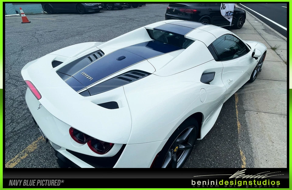 Gráficos de rayas centrales de carreras para Ferrari 488 F8 Spider y Tributo Foto 2 de 3