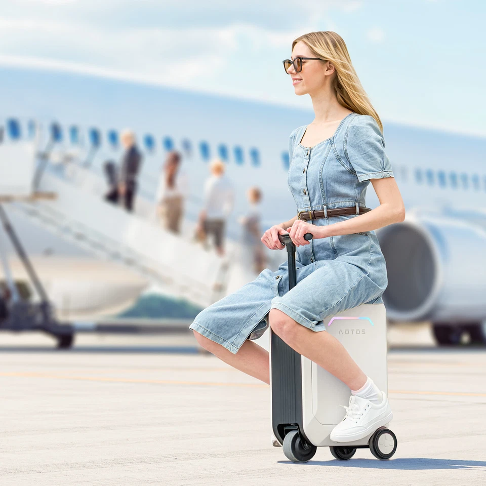 Maleta inteligente montable 31L 20 pulgadas equipaje eléctrico scooter ligero + APP Foto 4 de 4