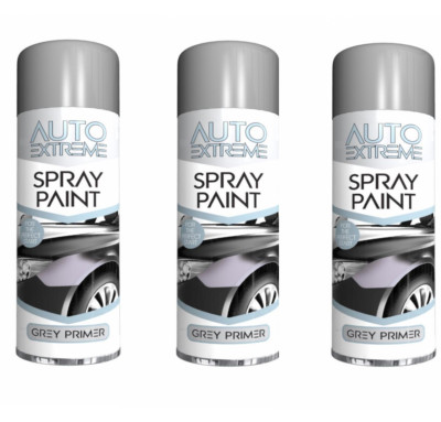 250ml AX GRAU PRIMER Sprühfarbe Aerosoldose Auto Extreme Auto Van Fahrrad.