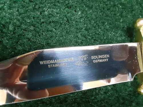 WEIDMANNSHEIL GERMANY Bowie Knife WILD BOAR Logo Stag NOS Stainless Hunting 10" - Picture 3 of 7