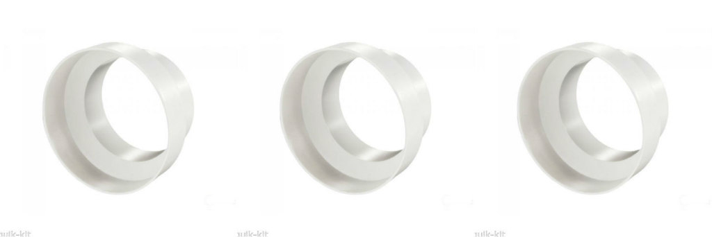 3 x Ventilation Pipe Reducers / Adaptors  - 125mm to 100mm 5 inch to 4 inch