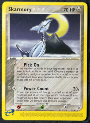 Pokémon TCG 2003 Skarmory 21/97 EX Dragon Rare E Reader Lightly