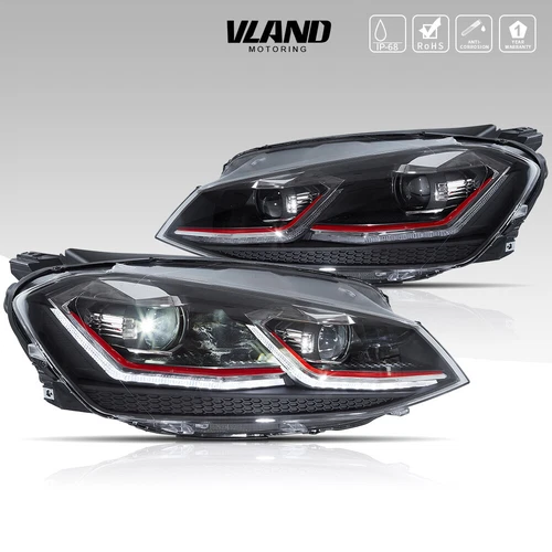 Paar Scheinwerfer Red Line Paar LED Für Volkswagen VW GOLF MK7.5 2017-2020 - Bild 10 von 16