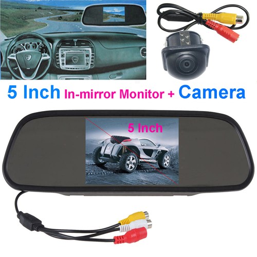 5'' LCD Car Rear View Mirror Monitor CCD Night Vision Reverse Backup Camera K - Picture 2 of 10