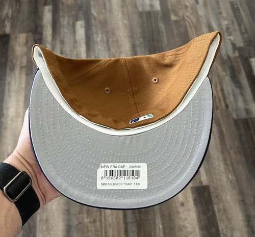 Exklusive neue Milwaukee Brewers Passformmütze MLB Club Größe 7 5/8 2 Ton - Bild 4 von 5