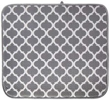 Dish Drying Mat for Kitchen Counter, Large Absorbent Sink Drain Mat Reversible