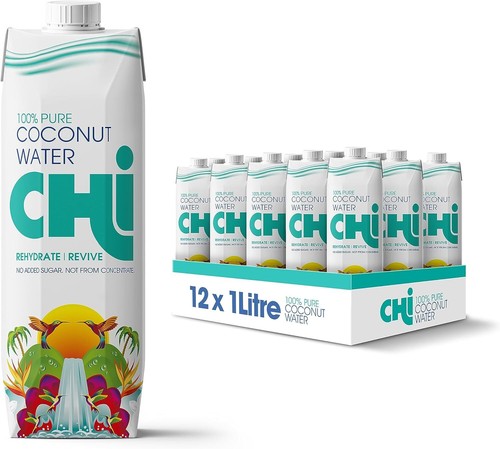 CHI 100% Pure Coconut Water 1L - Fat, Gluten and Dairy free Vegan - Picture 7 of 7