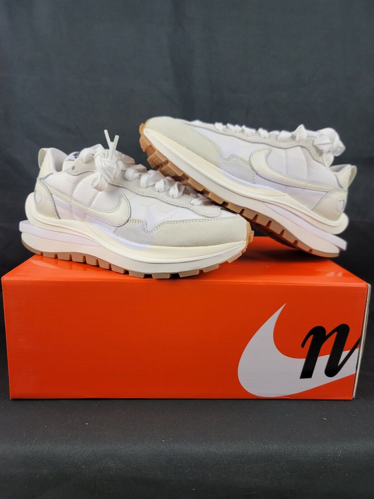 28cm sacai × Nike Vapor Waffle White Gum