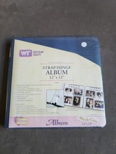 NEW/SEALED WESTRIM CRAFTS STRAP-HINGE BLUE MOCK CROC ALBUM 12x12 WITH 11 PAGE