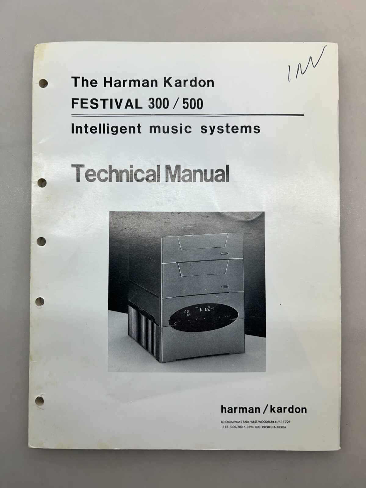 Harman Kardon Festival 300 500 Original Service Manual Free Shipping
