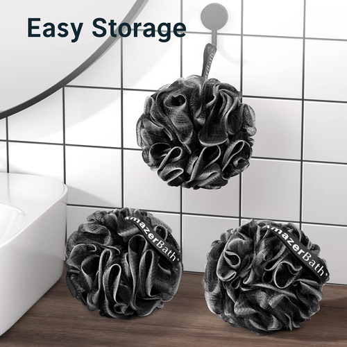 Loofah Sponge, Shower Loofah for Men and Women - Body Scrubber Loofa Set of 3 Cl - Picture 8 of 12