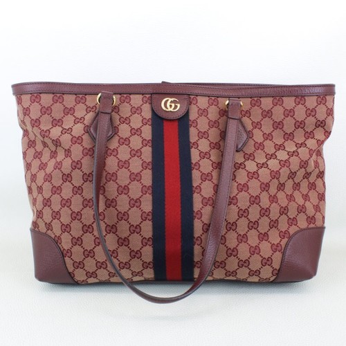 GUCCI Ophidia GG Medium Web Canvas Shopping Tote