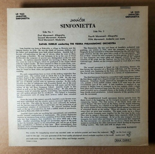 JANACEK*Sinfonietta* Kubelik London Mono UK Label DG-LP - Picture 2 of 6