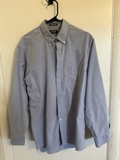 Chaps Men's Regular-Fit Dress Shirt Button-Down Long Sleeves Blue 16-16.5/34-35