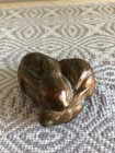 Two Snuggling Bunny Rabbits Small Sculpture Vintage Figurine — photo 3