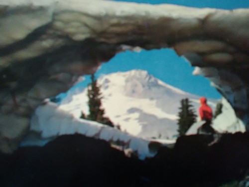 VINTAGE POST CARD MT.HOOD THROUGH A TUNNEL MOUNT HOOD OREGON. - Picture 6 of 12