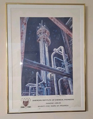 Vintage Framed Poster Of Diamond Jubilee 75 Years Of Progress