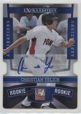 2010 Donruss Elite Extra Edition Rookie 72/100 Christian Yelich #147 Auto 0a1