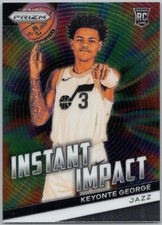 2023-24 Panini Prizm Instant Impact Keyonte George Rookie Insert Card RC #11. rookie card picture