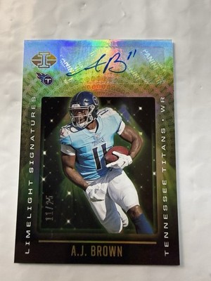2021 Panini Illusions Limelight Signatures Auto AJ Brown 11/25 (jersey # match)