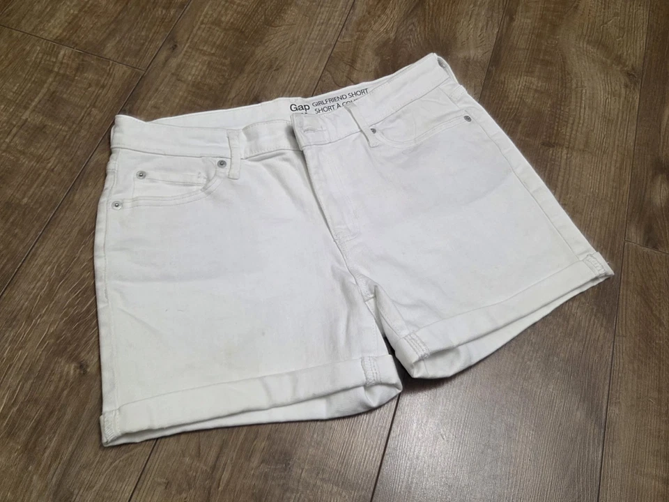 Gap женщин подруги джинсовой ткани Chino белый шорты кремовый Uk размер 10R б/у - Изображение 2 из 4