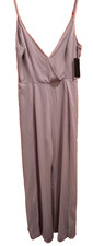 Oeuvre Split Leg Wrap Over Jumpsuit, Lilac, NEW, Size 10, B160