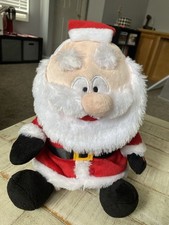 Gemmy Christmas Animated Santa Plush Sings "Respect" Parody Wiggles Eyebrows