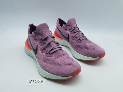 Nike Epic React Flyknit 2 Women's Size 9.5 Running Shoes Plum Dust Black