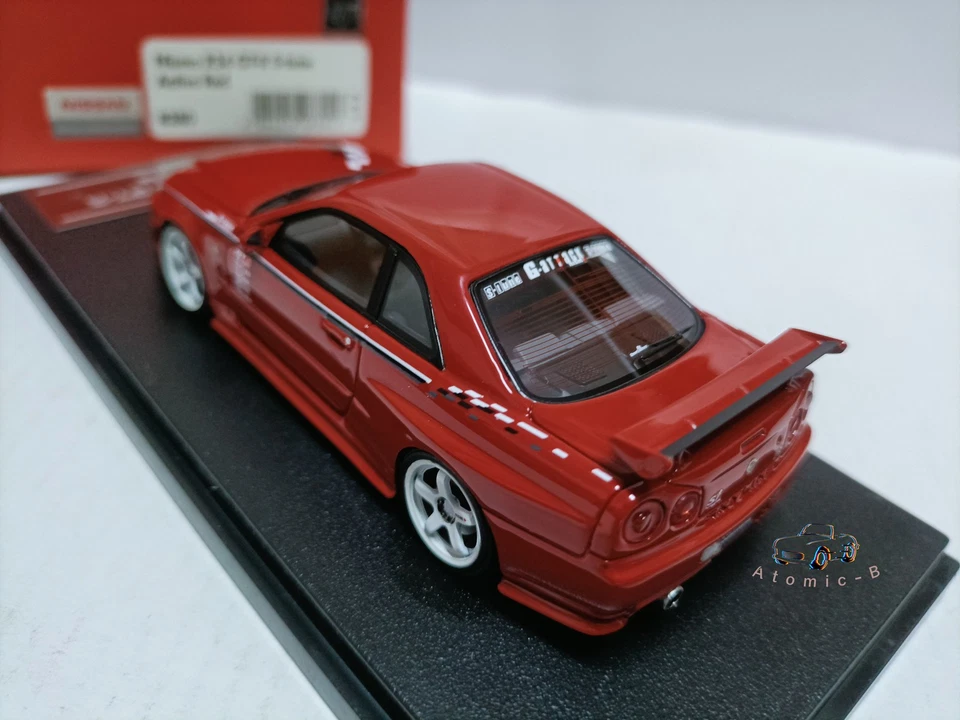 Hpi 1:43 Nissan Nismo GT-R R34 S-Tune Red Skyline Modified Sports Car Model - Image 2 of 4