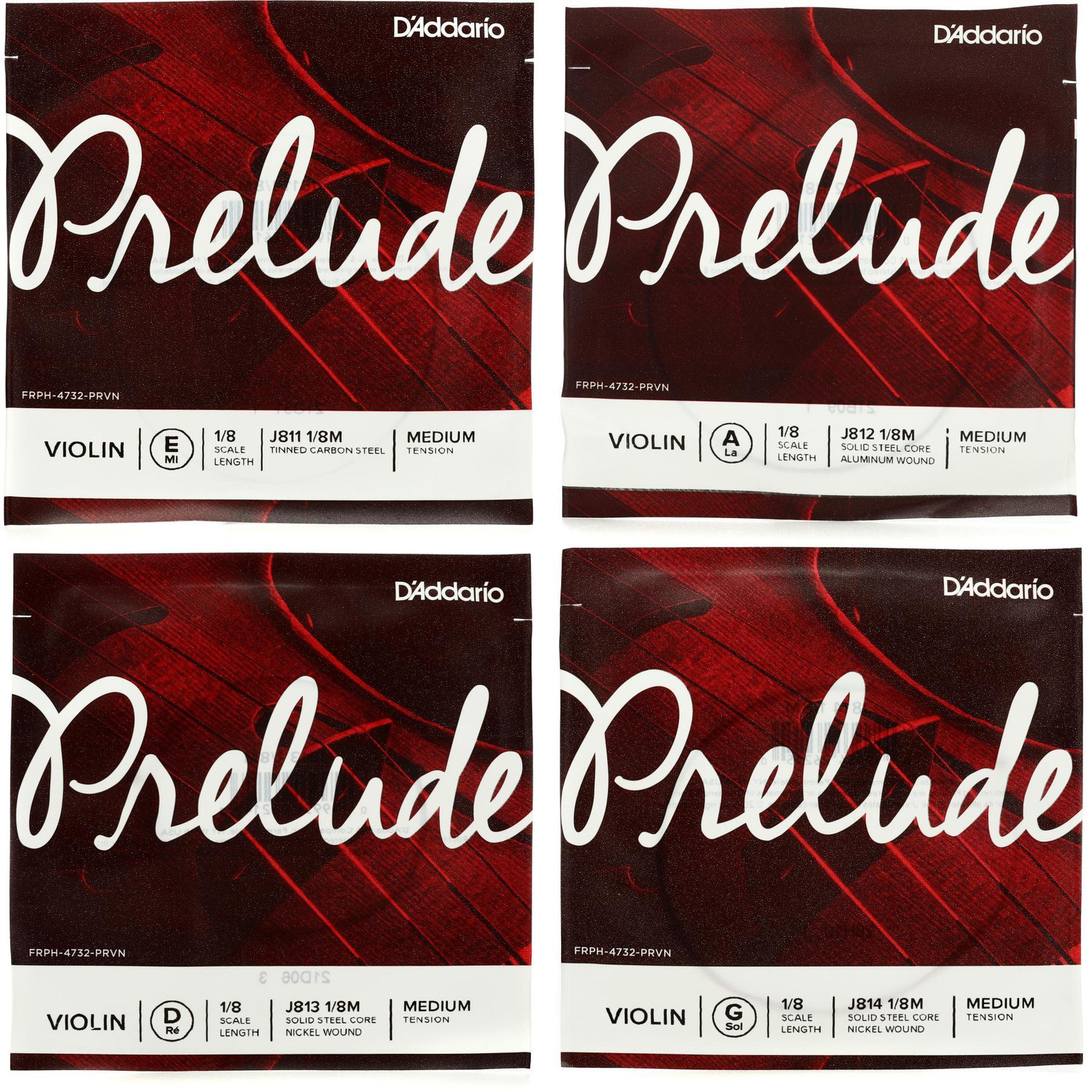Набор скрипичных струн DAddario J811 Prelude Bunde - Размер 1/8