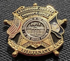 ARLINGTON COUNTY,  Virginia VA SHERIFF Inauguration Mini-BADGE PIN — HALLMARKED