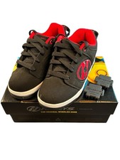 Heelys Voyager Black Red Wheeled Sneaker Youth Size 2 HE100712H