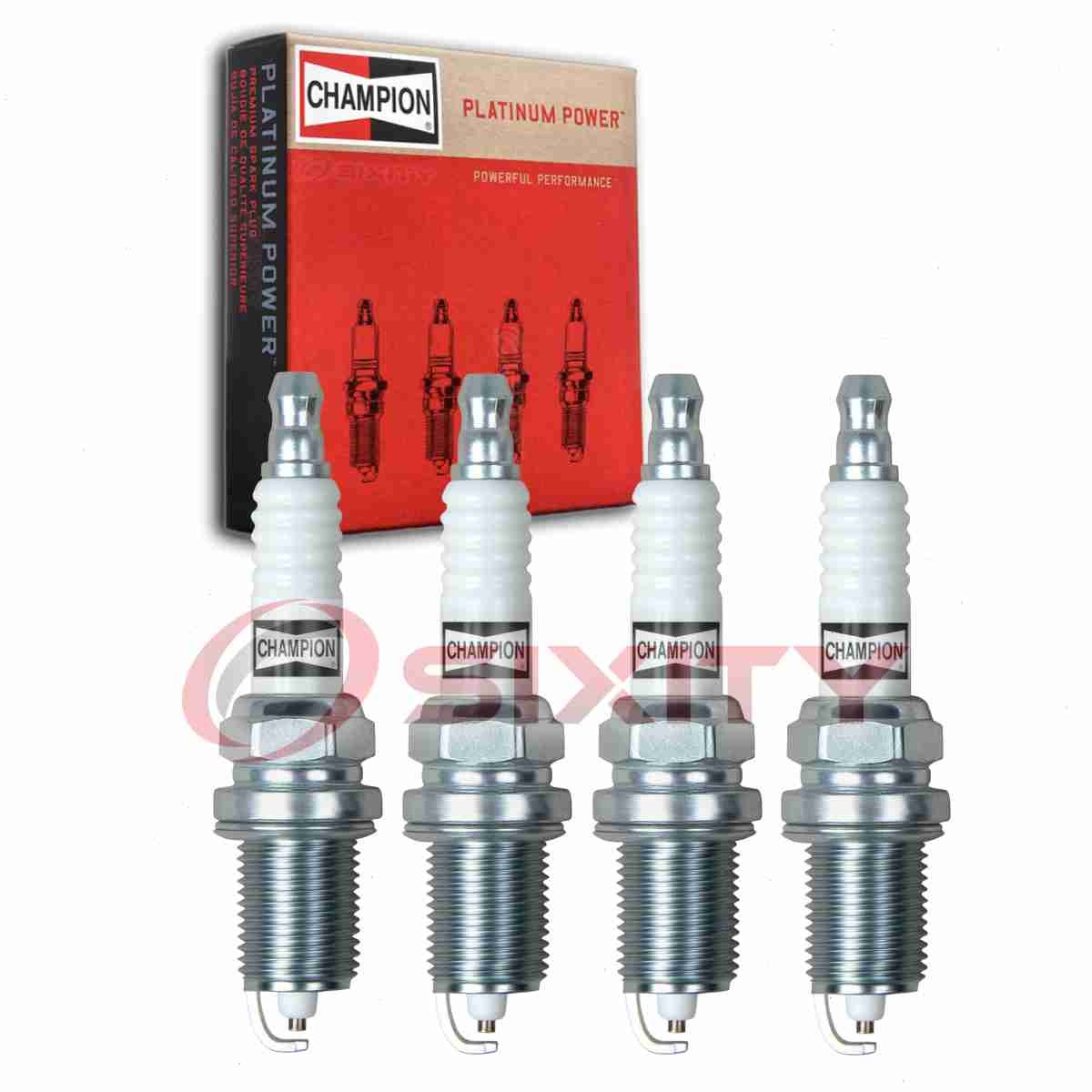 4 pc Champion Platinum Spark Plugs for 2000 Nissan Frontier 2.4L L4 Ignition ii