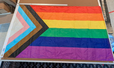 3x5 Progress Pride Flag – Double‑Ply Polyester – FMAA Certified – Made in USA –