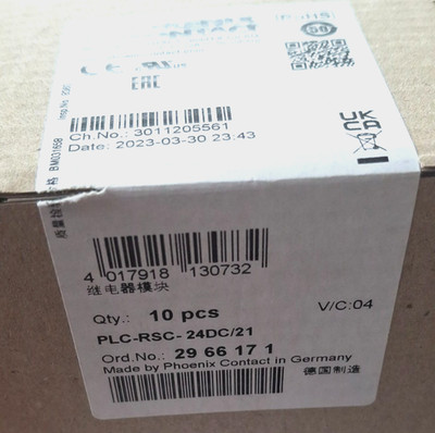 Phoenix Contact Interface PLC-RSC- 24DC/21 Schaltrelais 2966171 Inhalt 10 Stück