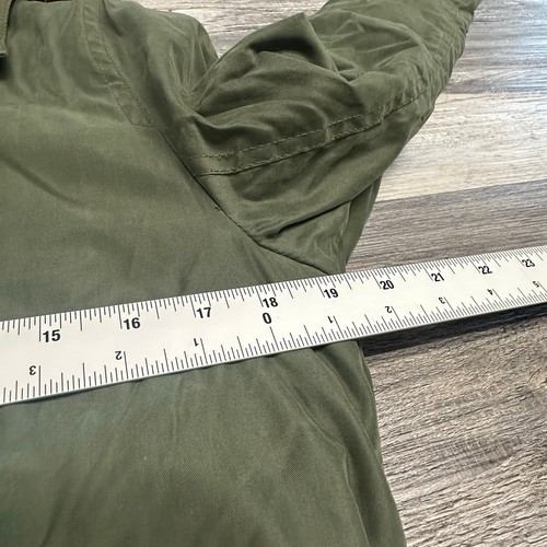 Abercrombie Kids Olive Green Girls 16 Winter Full Zip Fur Hooded Parka Jacket - Picture 6 of 9