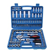 Valigetta 108 pz Pezzi Set Chiavi a Cricchetto Serie Bussole Esagonali Bussola