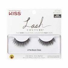 Kiss Lash Couture Faux Mink Little Black Dress Strip Eyelashes Black Reusable