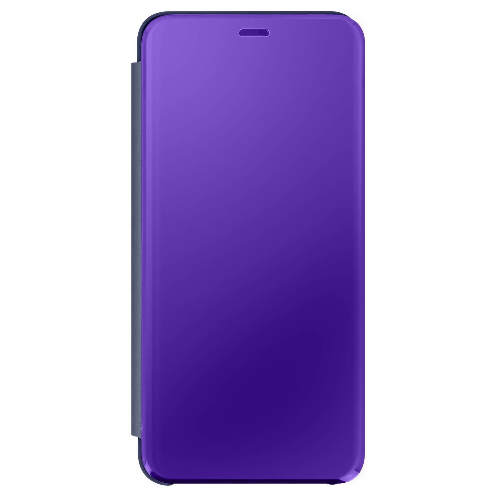Protégez votre Oppo Find X3 Lite des rayures grâce au rabat violet antichoc avec miroir intégré