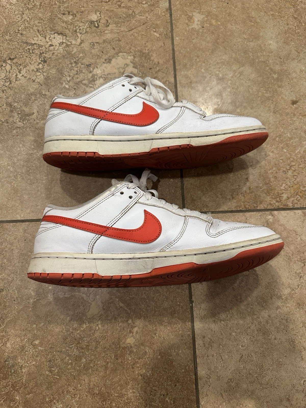 Nike Dunk Low Men's Size 9 Retro White Picante Red Sneakers DV0831-103