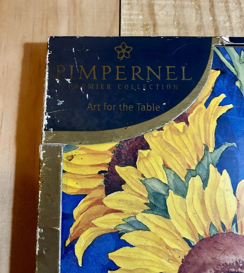 VNTG Pimpernel Premier Collection Sunflower Cork Backed Placemats Set 6 NIB - Image 3 of 4