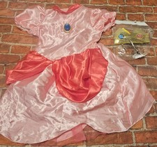Disguise Princess Peach Girls Costume 7/8 Medium Super Mario Pink Halloween 7 8