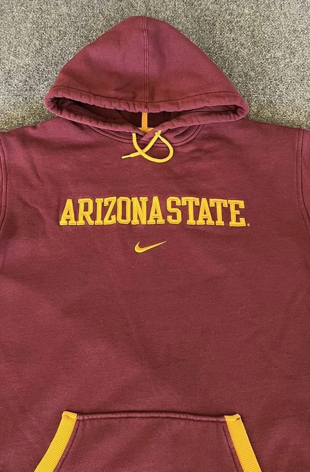 Arizona State Sun Devils Hoodie VTG Nike Team Stitched Center Swoosh Red Large - Image 3 of 4