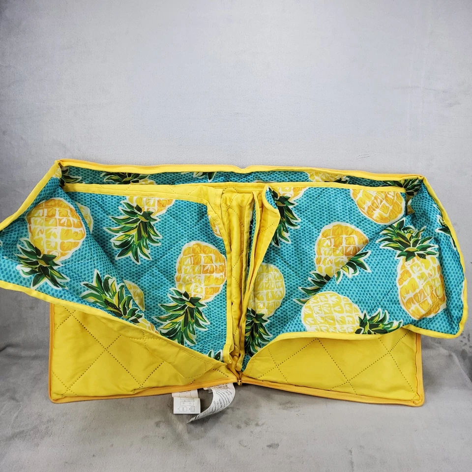 Fold Away Pineapple Outdoor Blanket In A Bag 60”x 70” Self Contained Zip Up Bag - Image 4 of 4