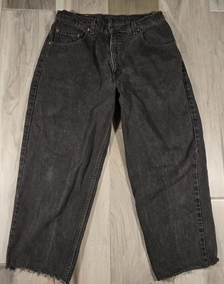 Vintage 560 Levi s Red Tab Loose Fit Tapered Leg Jeans Distressed Sz 36